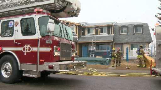 Crews respond to a fire in the community of Marlborough Park.