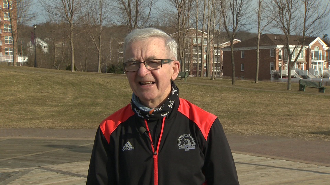 75-year-old Malcolm Pain is running in the Boston Marathon, even though his doctor told him years ago his running days were over.