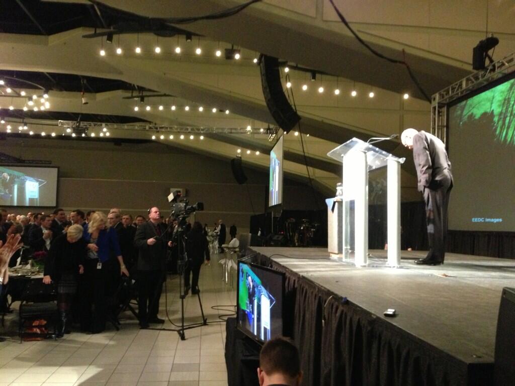 Stephen Mandel at the Edmonton Chamber of Commerce luncheon, state of the city address, 
April 2, 2013.