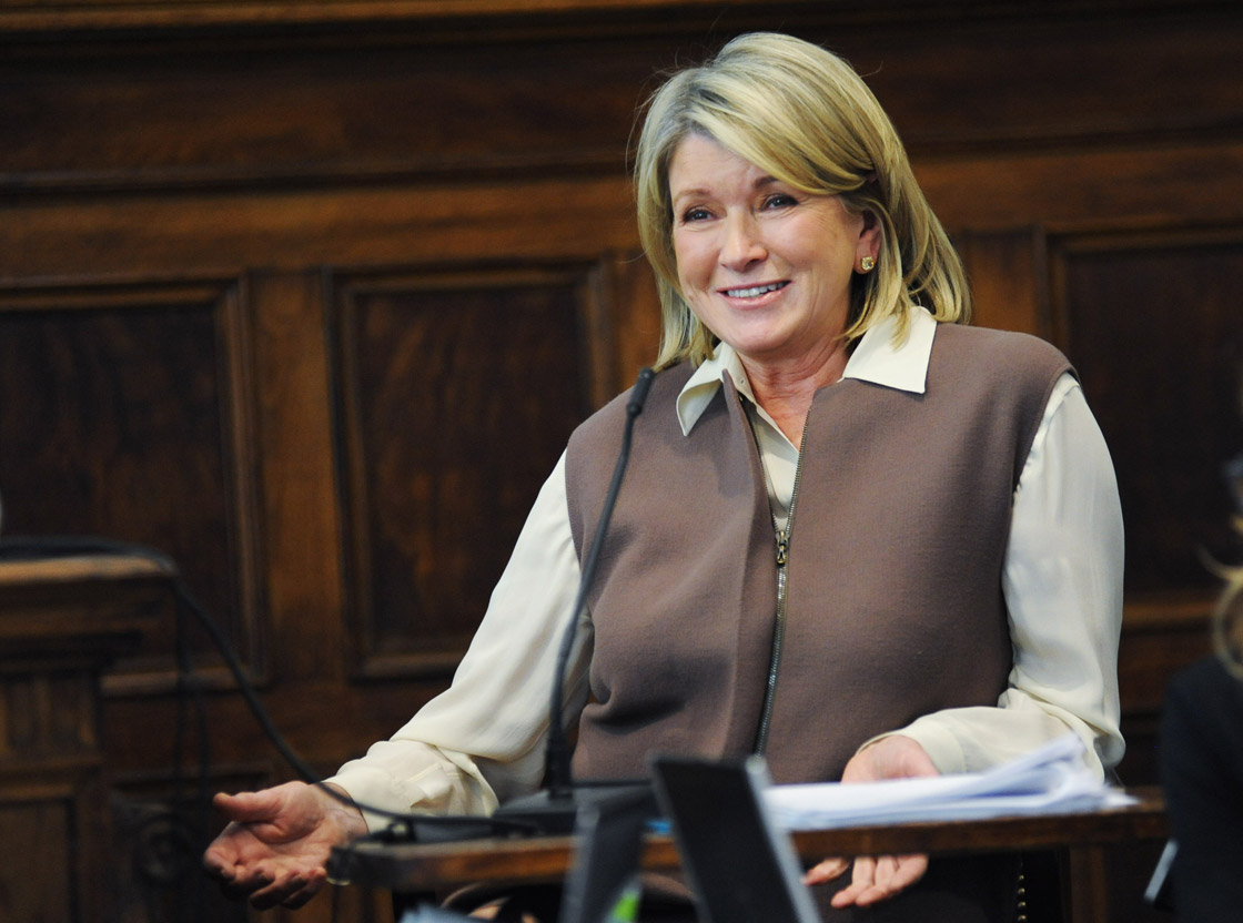 Martha Stewart testifies in Manhattan Supreme Court March 5, 2013 In New York City. Stewart is testifying after Macy's Department Store sued the rival retailer J.C. Penney and Martha Stewart Living Omnimedia when plans to launch Martha Stewart boutiques J.C. Penney stores in were announced in December of 2011. 