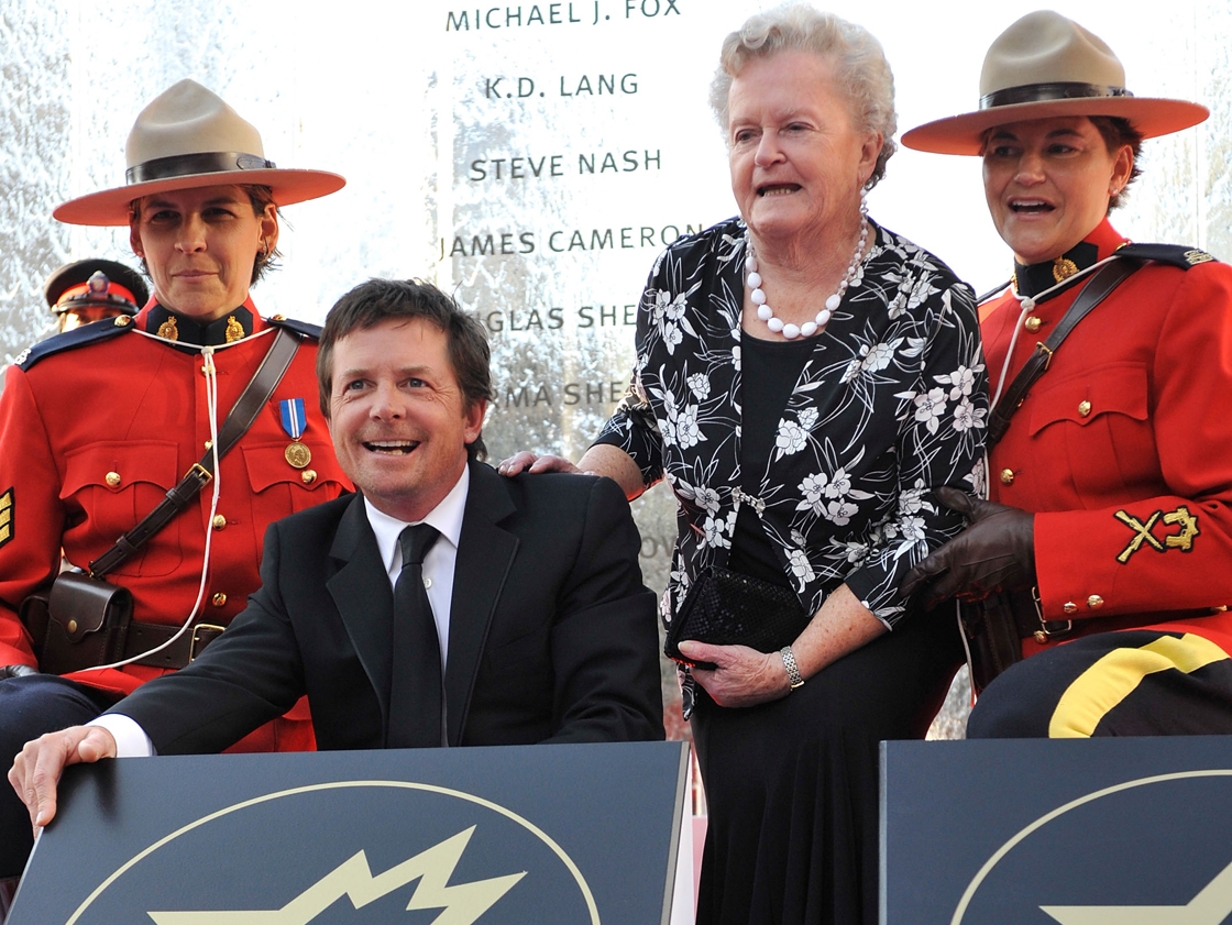 Michael J. Fox receives his star on Canada's Walk of Fame in 2008.