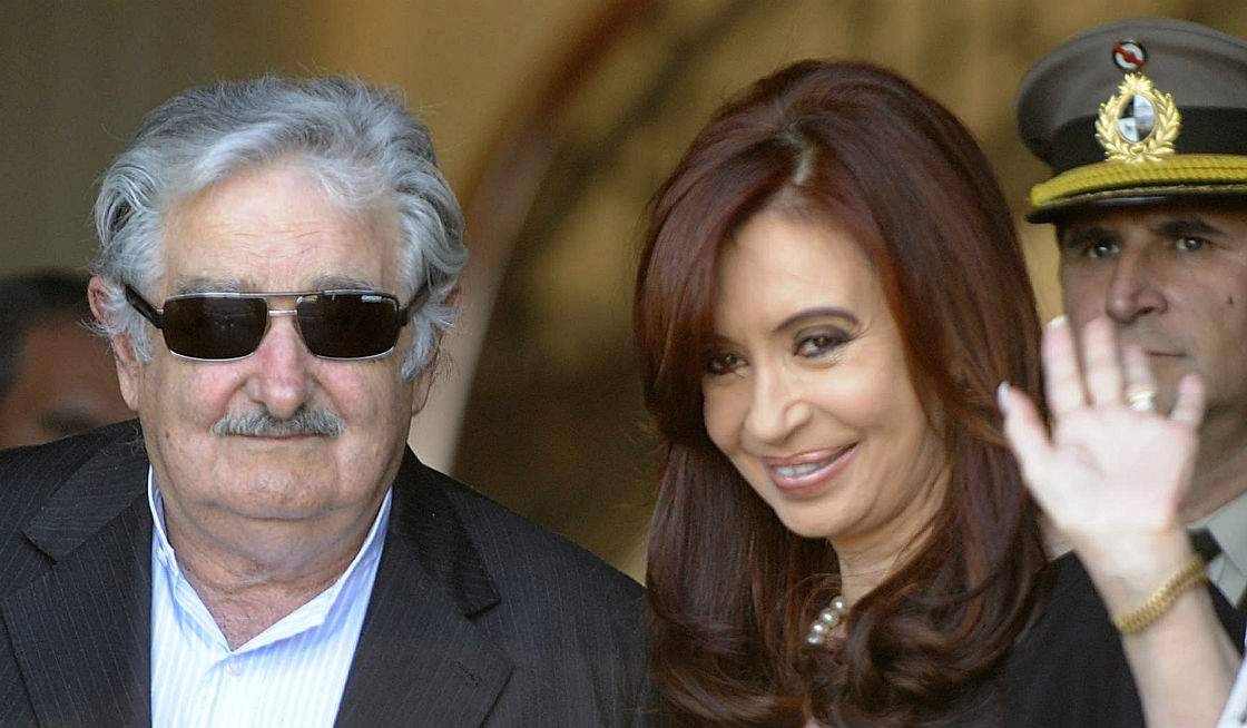 Argentines and Uruguayans had a great time joking about their leaders on Friday after Uruguayan President Jose Mujica was caught making insulting comments about his supposedly close friend and ally, Argentine President Cristina Fernandez. (File Photo, 2011).