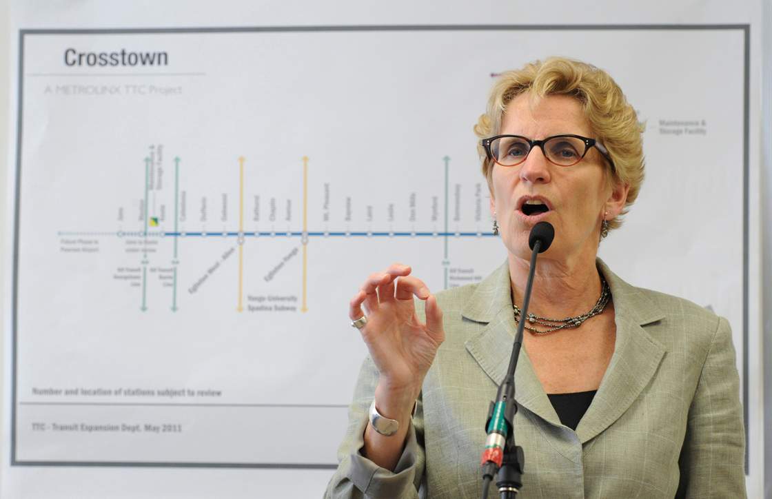 Subways public transit Premier Kathleen Wynne