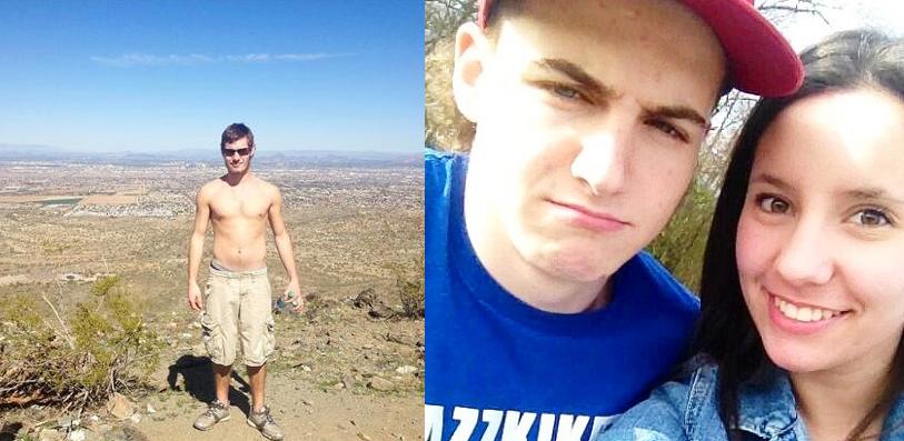 Brendan Wilson is shown in a Facebook photo on the left. Austin Kingsborough is shown in a photo posted by his girlfriend on Twitter on the right. 