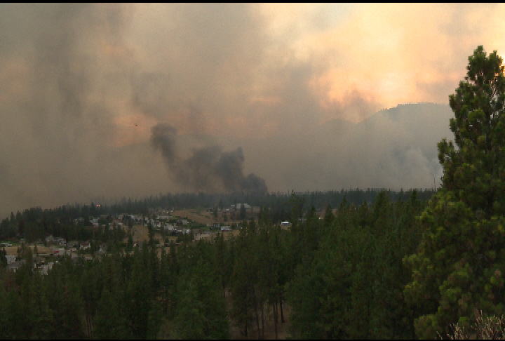 In September 2012, four structures were destroyed in the fast moving Trepanier wildfire that started near Peachland. Residents are being warned to expect more of the same this year. 