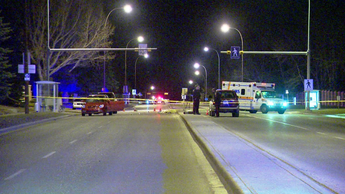 Calgary police investigate after a woman was hit by a car in intersection of 90th Avenue S.W. and 19th Street S.W.