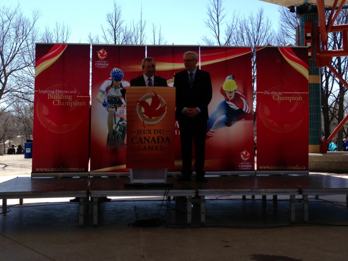 Premier Greg Selinger at Canada Games announcement in Winnipeg April 26, 2013.