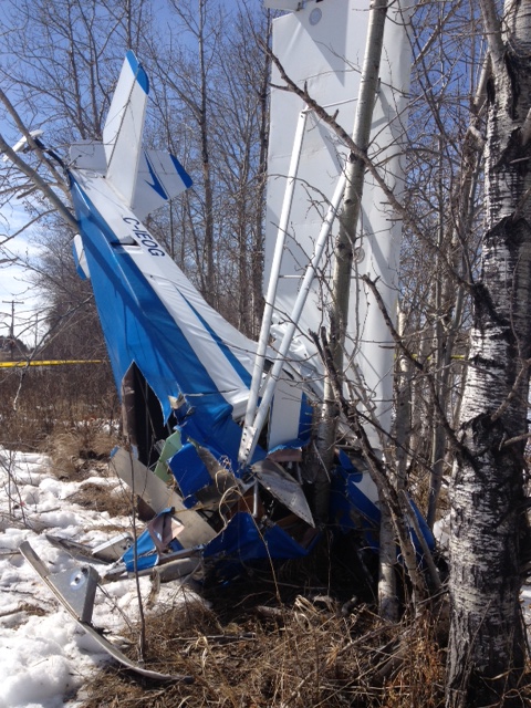 Plane that crashed near Gull Lake, Manitoba on April 25, 2013