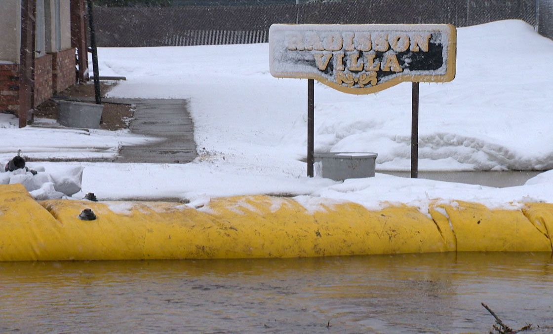 Spring flooding conditions in Radisson, Saskatchewan on Monday April 29, 2013.