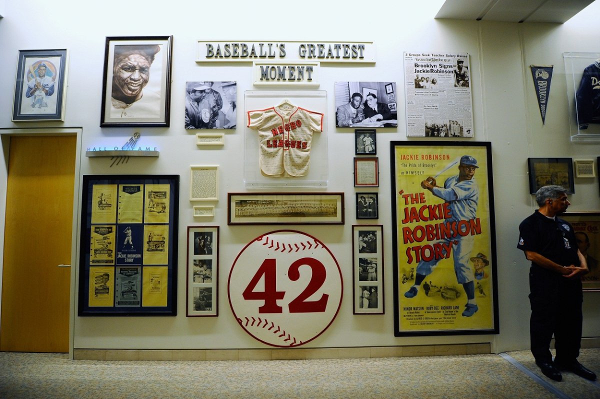 Baseball by BSmile on X: 76 Years Ago Today: Jackie Robinson signs a  contract to play for the Montreal Royals, part of the Brooklyn Dodgers  minor league farm system! (October 23, 1945) #