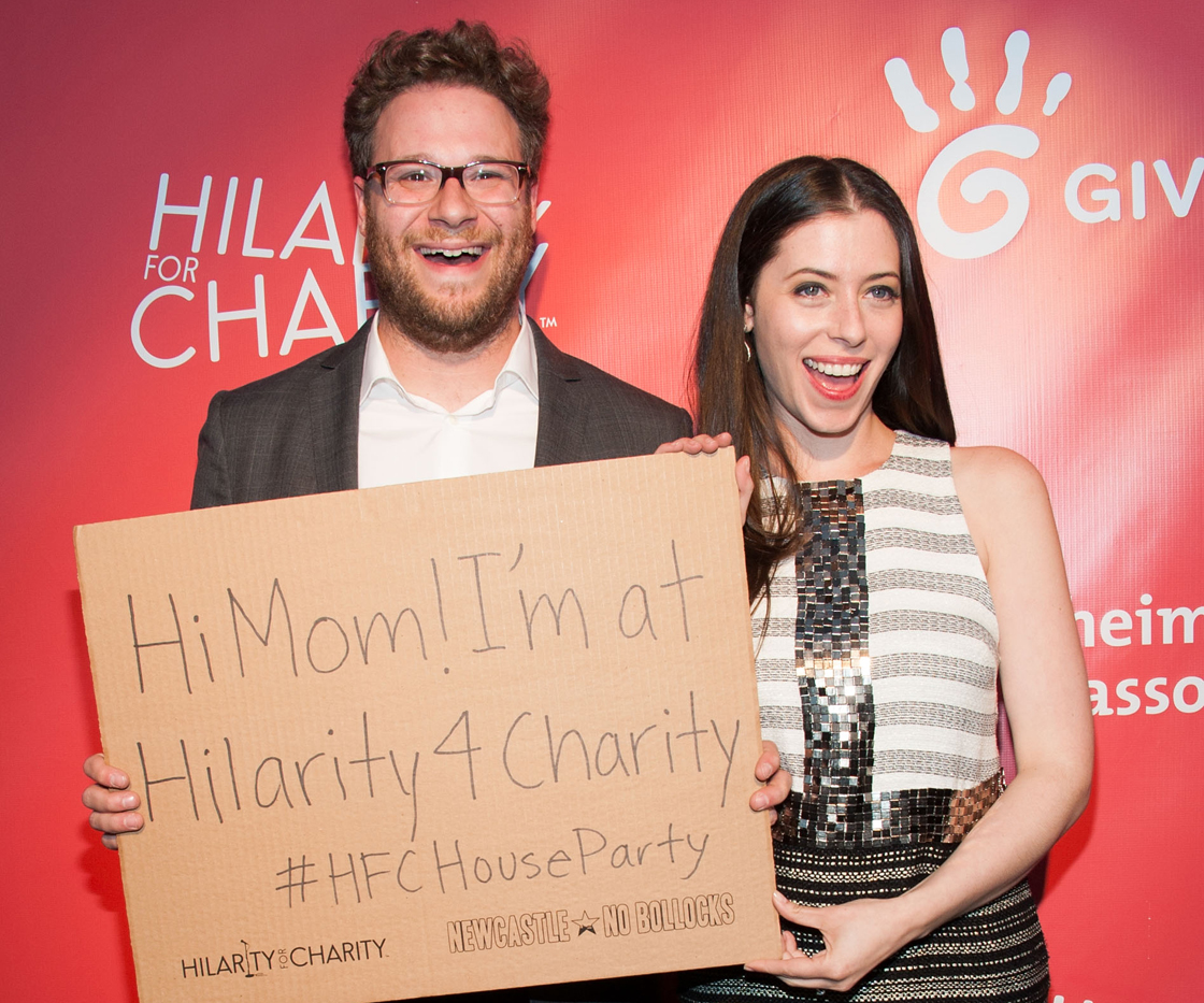 Seth Rogen and his wife Lauren Miller at Hilarity for Charity.