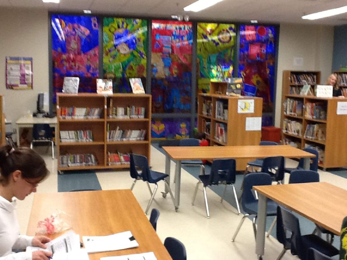 stained glass Birchwood Elementary