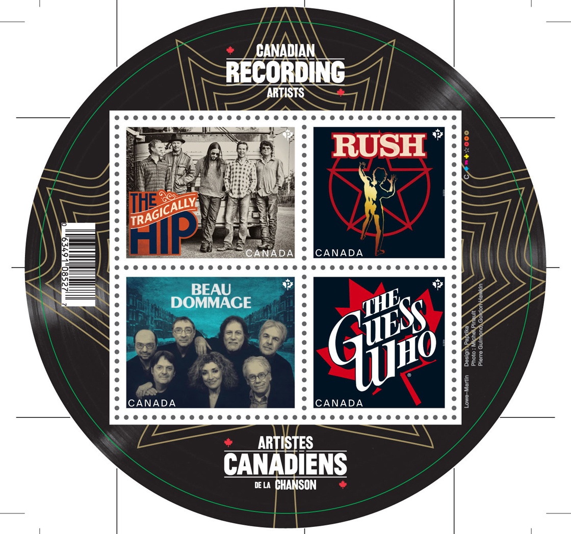 The new stamps honour four Canadian bands.