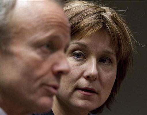 Stockwell Day is pictured next to Christy Clark.