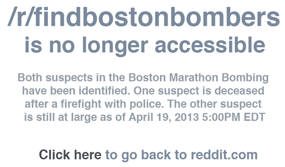 Reddit GM apologizes for ‘dangerous speculation’ stemming from Boston bombers subreddit - image