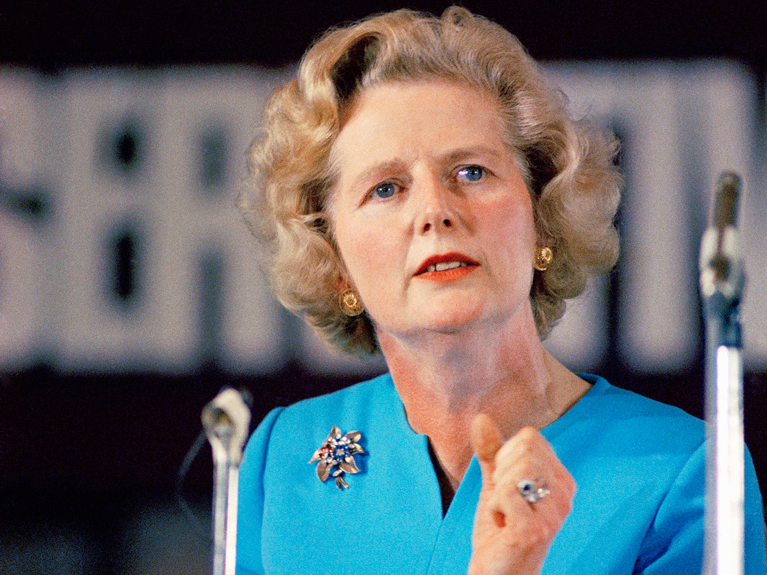 In a Feb. 10, 1975 file photo, former Prime Minister Margaret speaks in London, England.