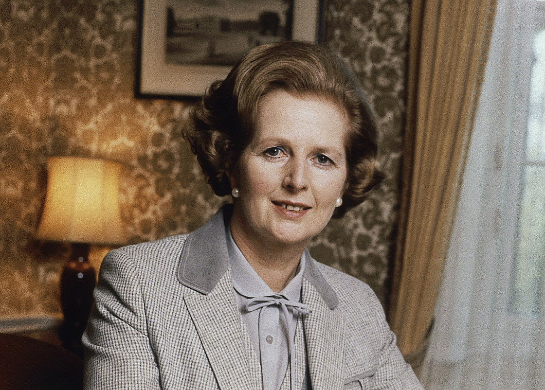 FILE - This is a 1980 file photo showing British Prime Minister Margaret Thatcher. 