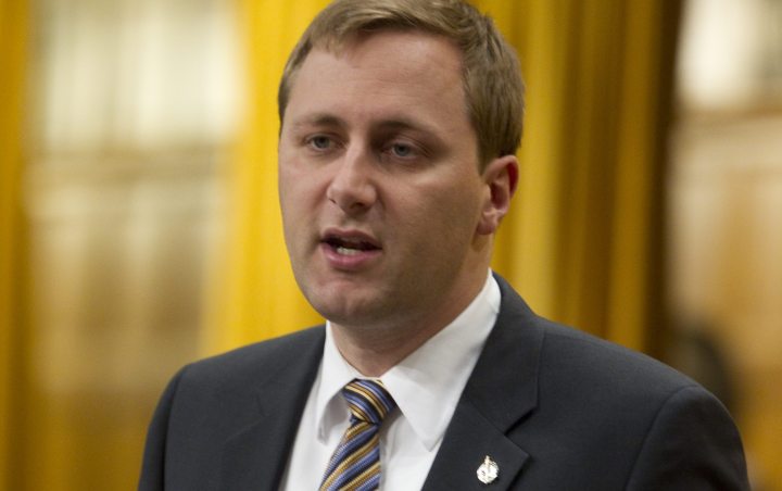 Conservative leadership hopeful Brad Trost rises in the House of Commons on Parliament Hill in Ottawa, Thursday February 17, 2011.