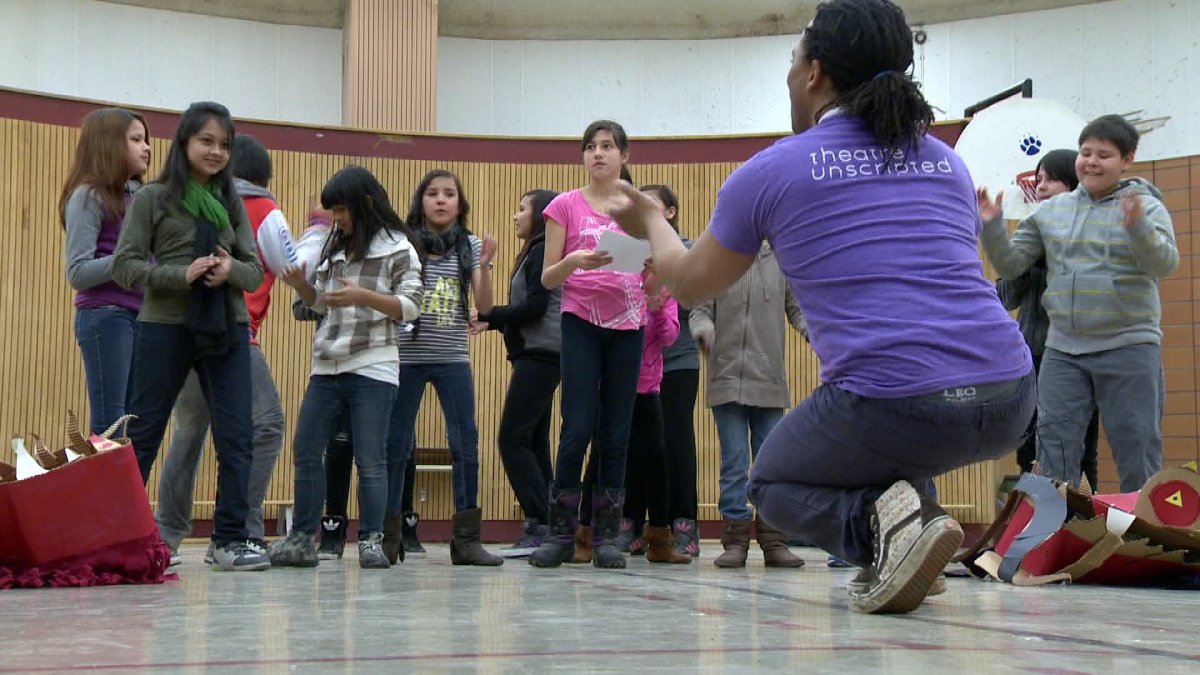 Students at Kitchener Community School in Regina come from diverse backgrounds, but they found theatre is their common tongue. 
