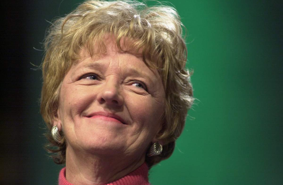 NDP Leadership Convention 2003 at Exhibition Place.  Former NDP Leader Alexa McDonough smiles after giving her farewell speech.
January 23, 2003.