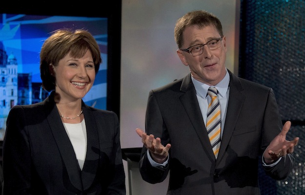 Premier Christy Clark and BC NDP leader Adrian Dix.