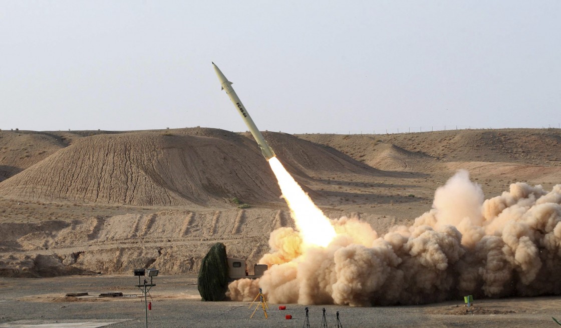 This file photo claims to show the launch of the Fateh-110 short-range surface-to-surface missile by Iranian armed forces, at an undisclosed location. The UN treaty covers battle tanks, armoured combat vehicles, large-calibre artillery systems, combat aircraft, attack helicopters, warships, missiles and missile launchers, and small arms and light weapons.