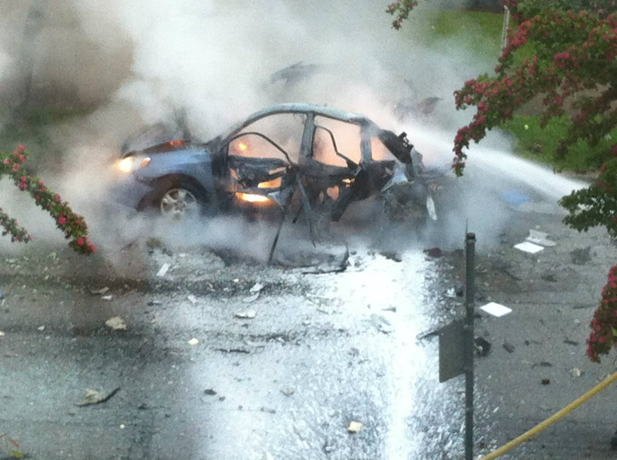 Photo gallery Parked car explodes in Vancouver’s West End BC
