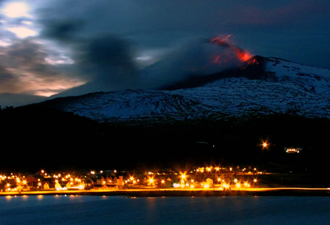 The Copahue volcano spews ash in December 2012.