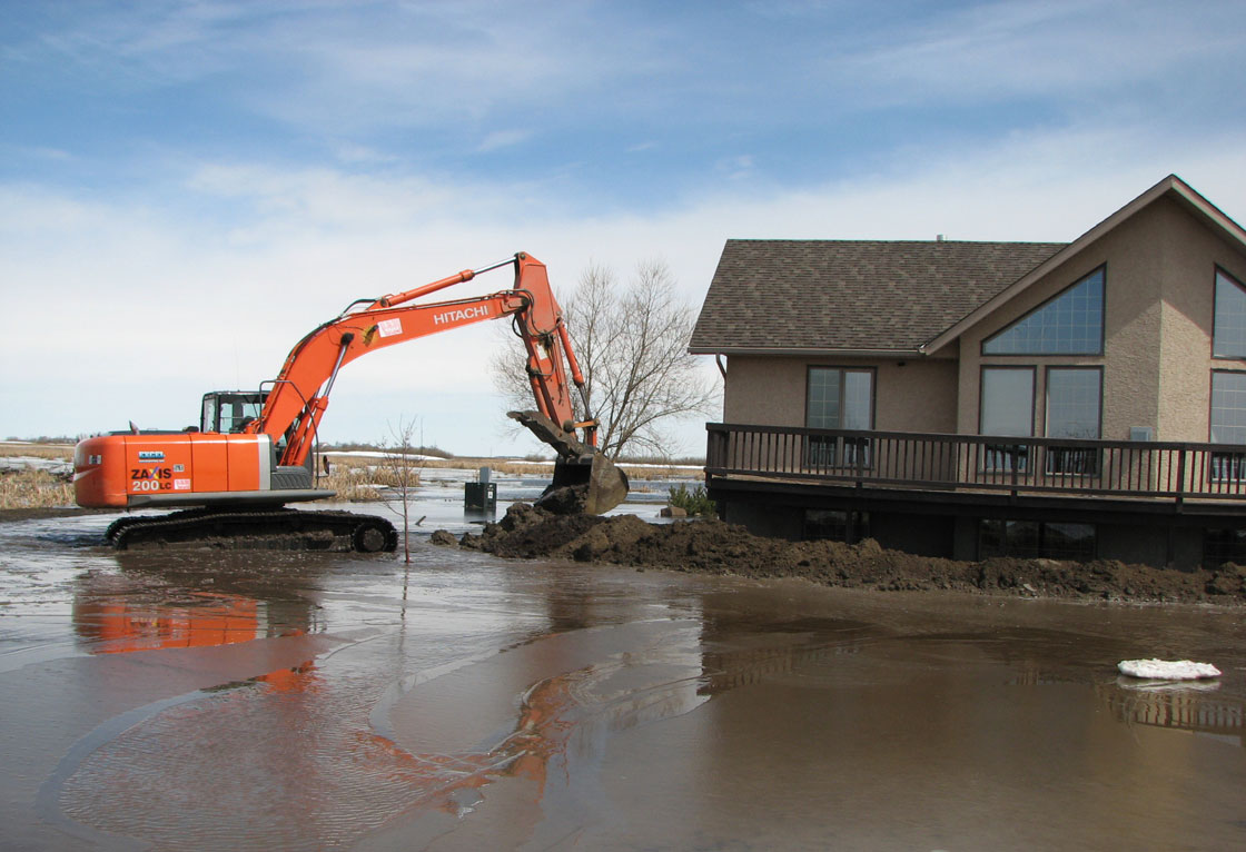 Flooding situation just west of Saskatoon in the R.M. of Corman Park on Wednesday. (Paul Happ / Viewer Supplied)