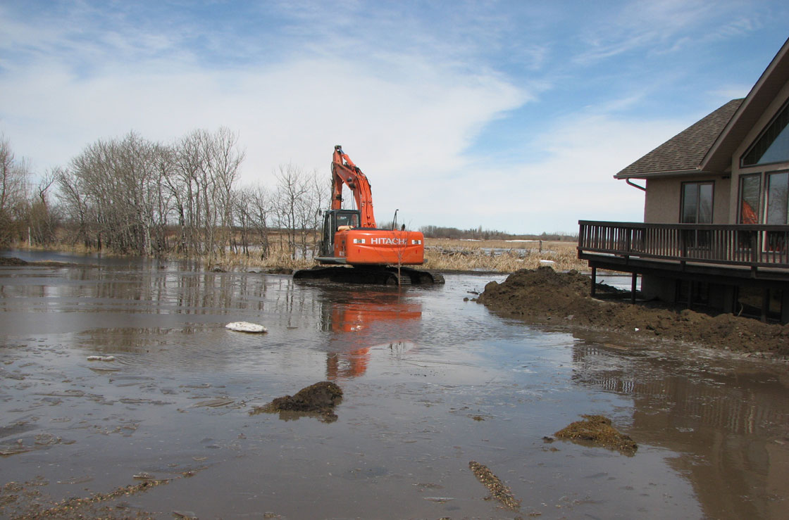 Flooding situation just west of Saskatoon in the R.M. of Corman Park on Wednesday. (Paul Happ / Viewer Supplied)
