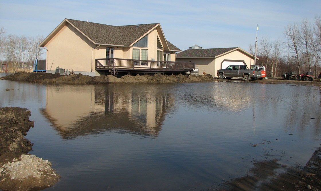 Flooding situation just west of Saskatoon in the R.M. of Corman Park on Wednesday. (Paul Happ / Viewer Supplied)