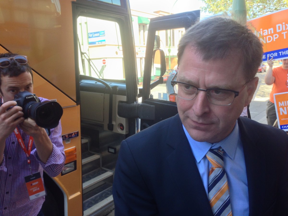 BC NDP leader Adrian Dix was in Kelowna to announce job creation promises for students. 