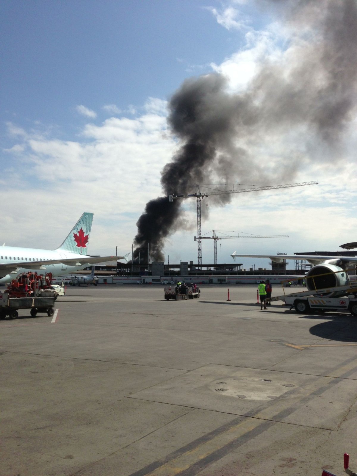 A fire broke out near the Calgary Airport.