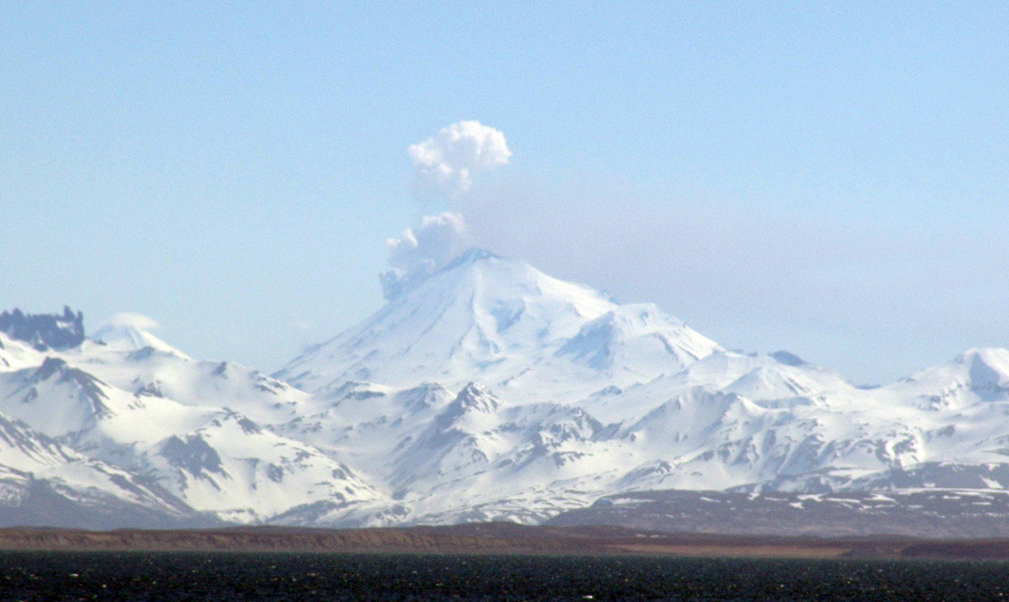 The Alaska Volcano Observatory said Thursday a continuous cloud of ash, steam and gas from Pavlof Volcano has been seen 20,000 feet (6,090 metres) above sea level and moving to the southeast.
