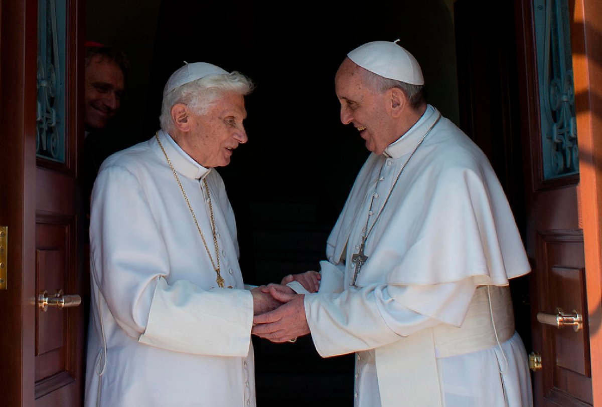 Emeritus Pope Benedict XVI came home on Thursday to a new house and a new pope, as an unprecedented era begins of a retired pontiff living side-by-side with a reigning one inside the Vatican gardens. 