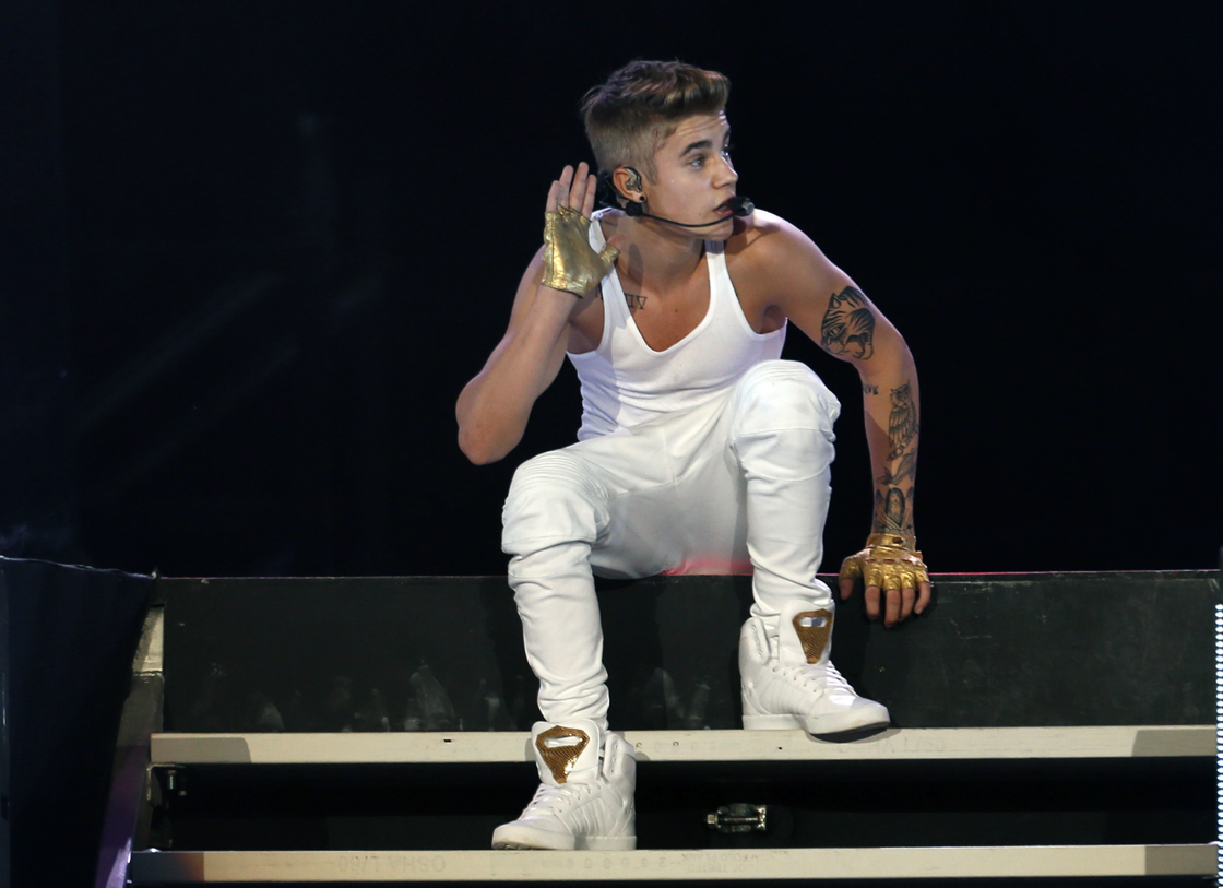 Justin Bieber performs in Dubai.
