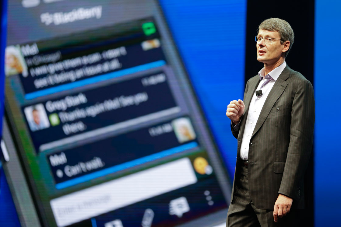 Shares of BlackBerry (TSX:BB) plunged nearly 26 per cent in early trading after the smartphone maker's latest results fell short of analyst expectations.