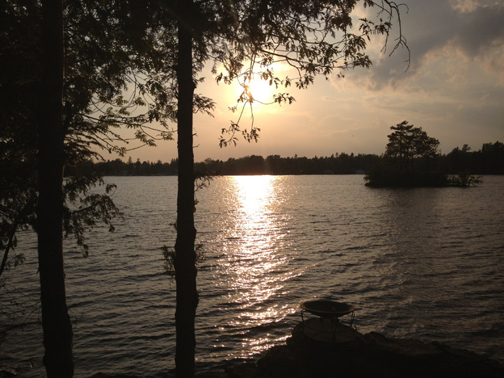 Cottage country sunset