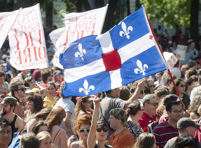 Protesters opposing Quebec student tuition fee hikes demonstrate in Montreal, Wednesday, August 22, 2012. 