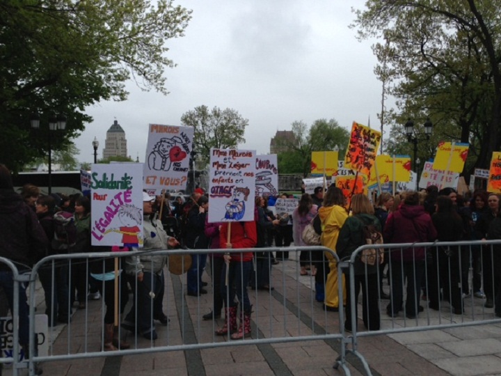 daycare protests Quebec City