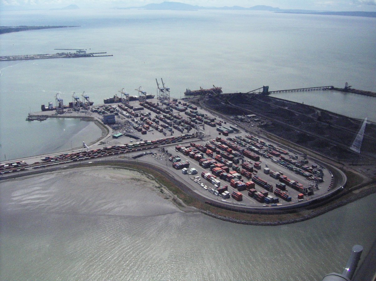Deltaport as seen from the air.