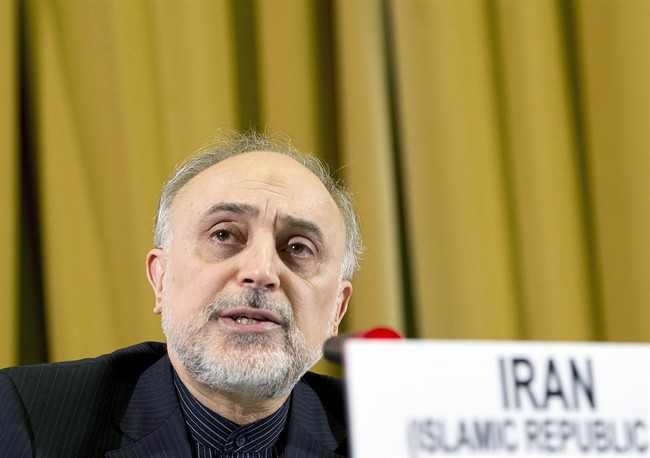 Iran's Foreign Minister Ali Akbar Salehi speaks during the Conference on Disarmament at the European headquarters of the United Nations in Geneva, Switzerland, on, Feb. 28, 2012. 