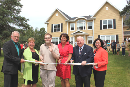 Sen. Mike Duffy in Charlottetown, August 22, 2011, at the official opening of the Stars for Life Home and Resource Centre, an affordable housing development for persons with disabilities.