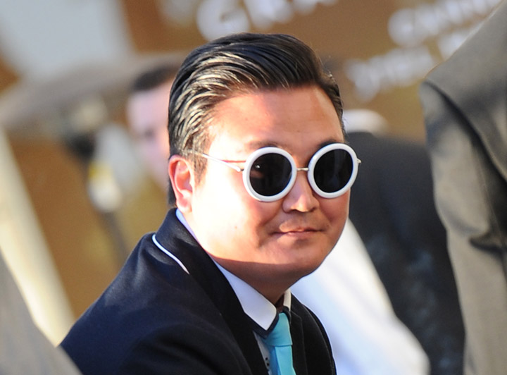 This unidentified man posed as South Korean pop star PSY in Cannes.