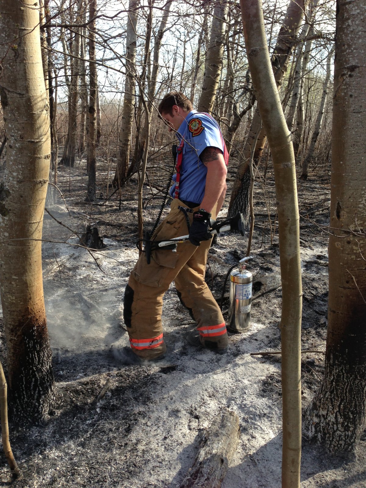 Firefighters return to site of fire that threatened 20 homes Winnipeg