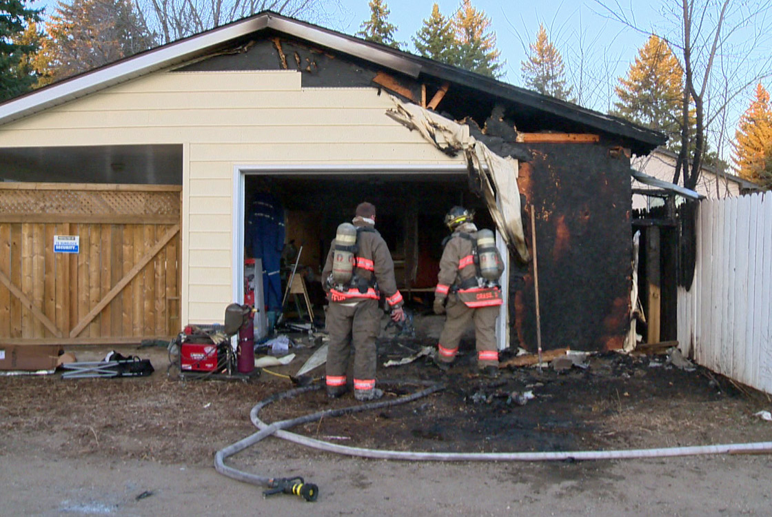 Saskatoon Fire and Protective Services were busy fighting two suspicious fires Monday evening.