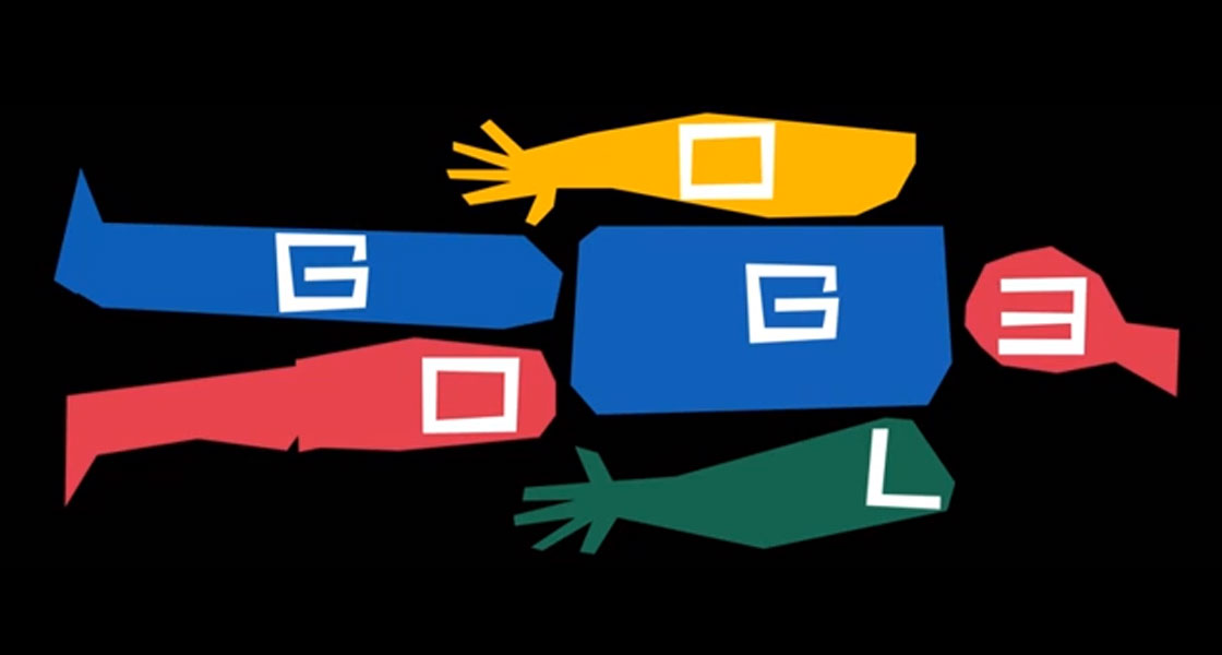 The Doodle features a re-make of the title sequence for Alfred Hitchcock’s 1960 horror flick Psycho – showing a human figure spelling out “Google.”.