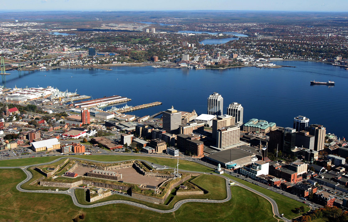 An aerial view of the Halifax waterfront taken on Oct. 18, 2006.