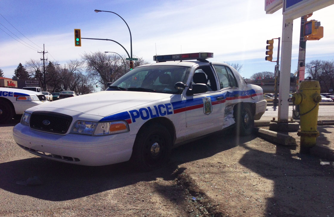 Civilian motorist investigated for impaired driving after a collision involving a Saskatoon police cruiser.