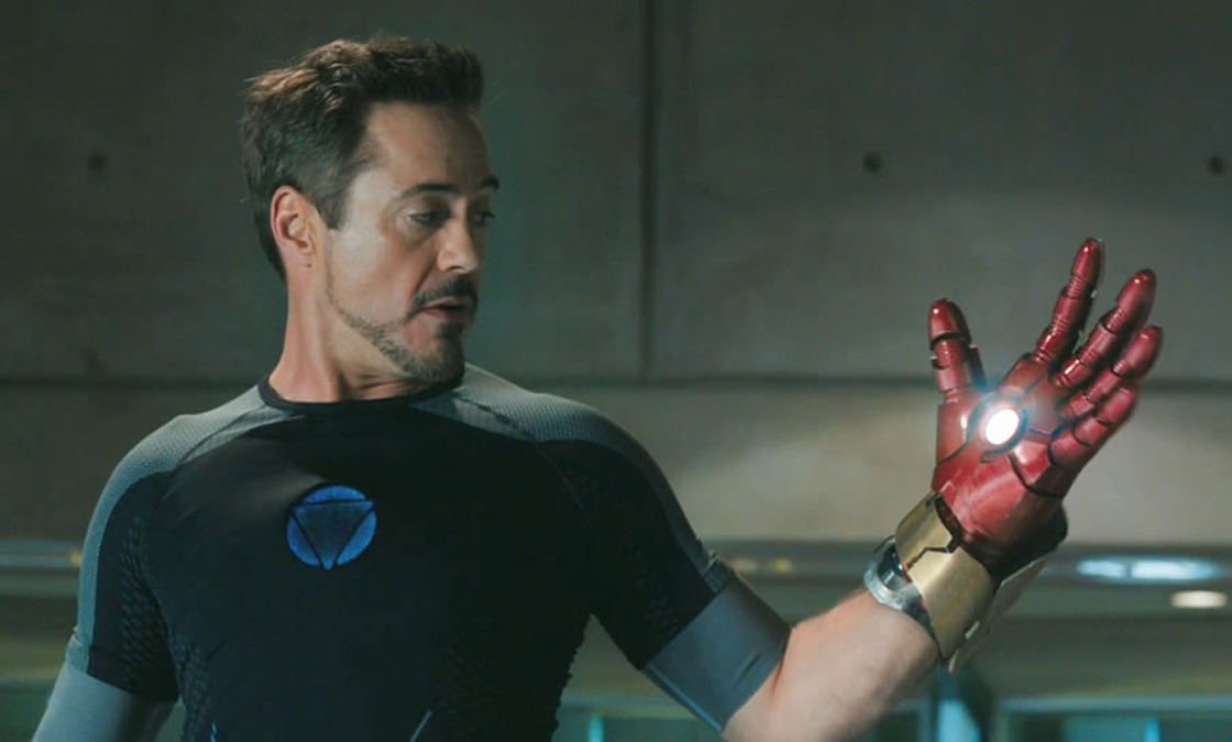 Robert Downey Jr. in a scene from 'Iron Man 3.'.